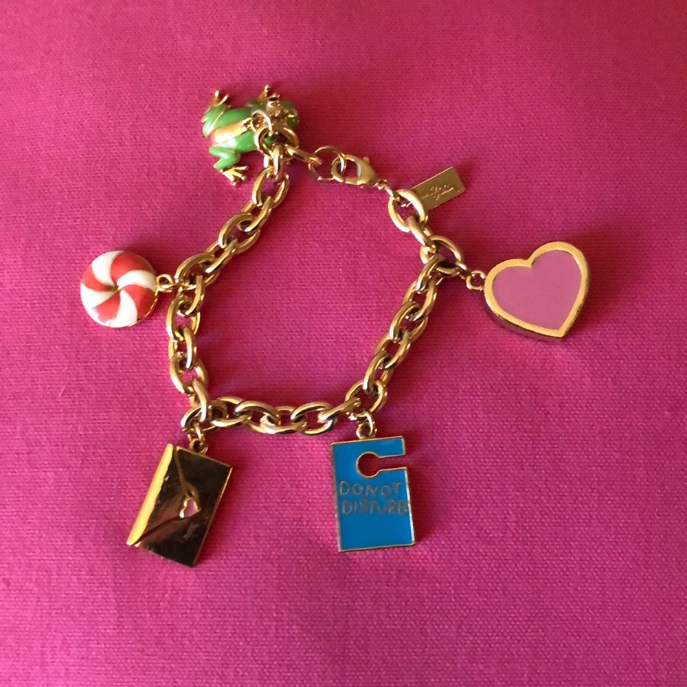 Lilly Pulitzer Charm Bracelet with Dust Bag